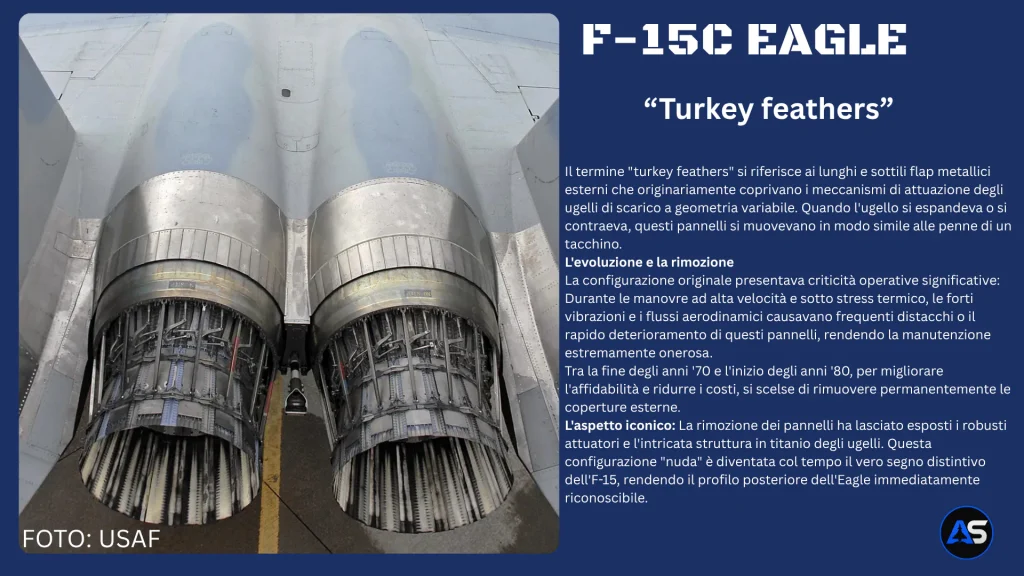 blueprint che spiega le famose Turkey Father dell'F-15
