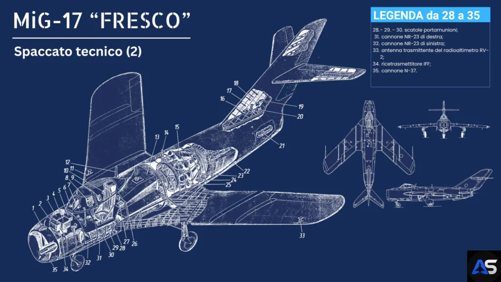 Spaccato tecnico MiG17 (2)