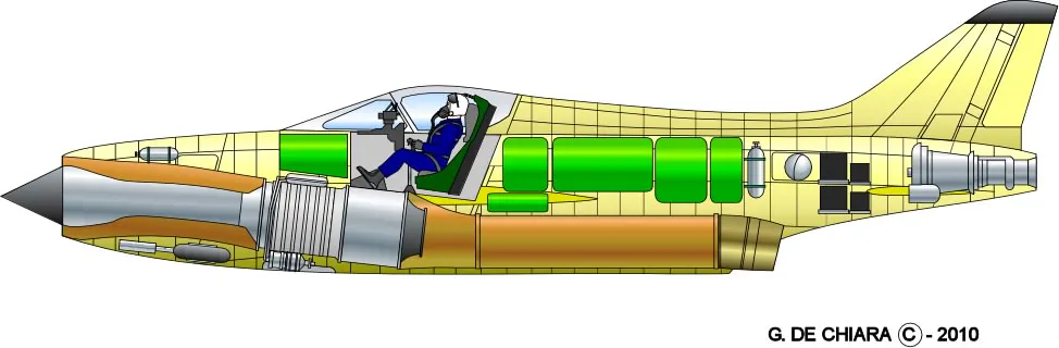 Cutaway dell' Aerfer Leone.