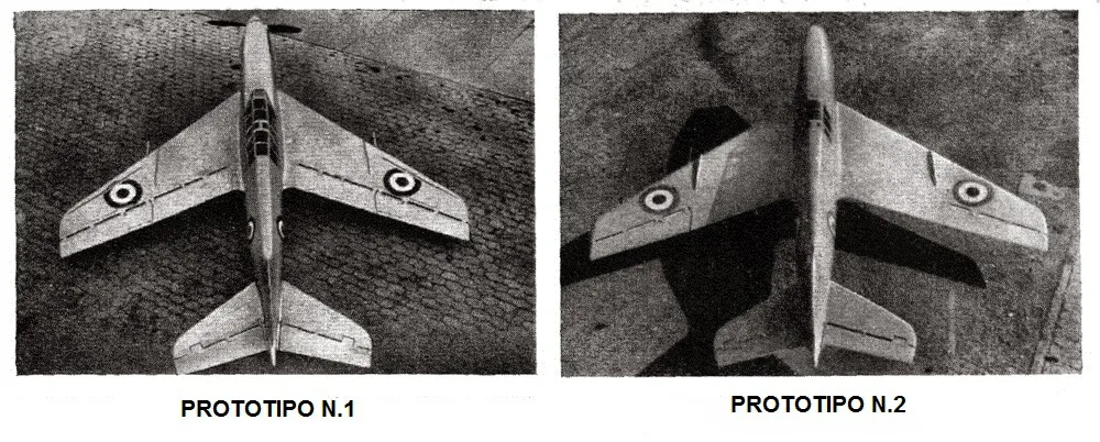 I due Prototipi prodotti da Stefanutti. (Foto: Centro di documentazione storica, Leonardo Velivoli.)
