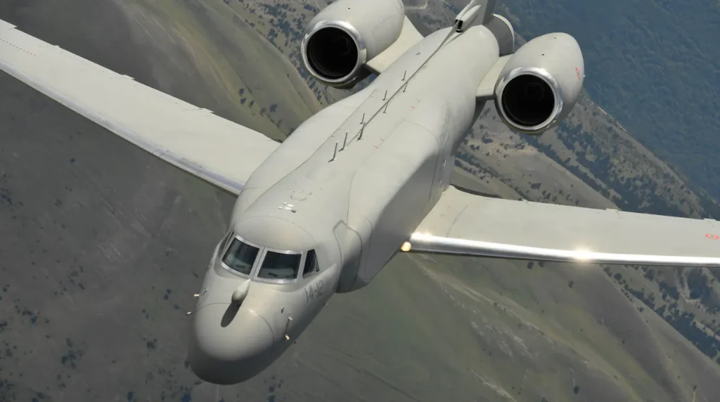 L'E-550A CAEW in foto è derivato, al pari dell'EA-37B, dal bireattore business Gulfstream G550. (Foto: Aeronautica Militare).