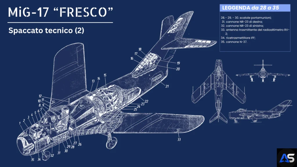 Spaccato tecnico MiG17 (2)