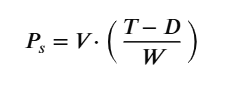 Formula della teoria dell'energia-manovrabilità.