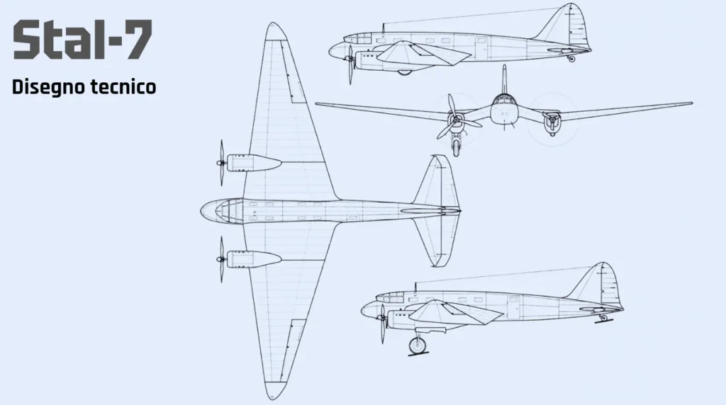 Disegno tecnico Stal-7. Elaborazione aerostoria.it
