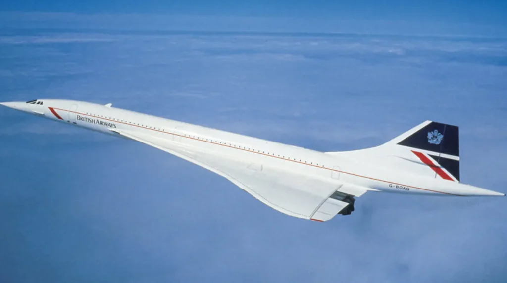 L'unica fotografia esistente del Concorde (esemplare G-BOAG) scattata a Mach 2 da un caccia Tornado della RAF, aprile 1985. Crediti: Adrian Meredith / British Airways.